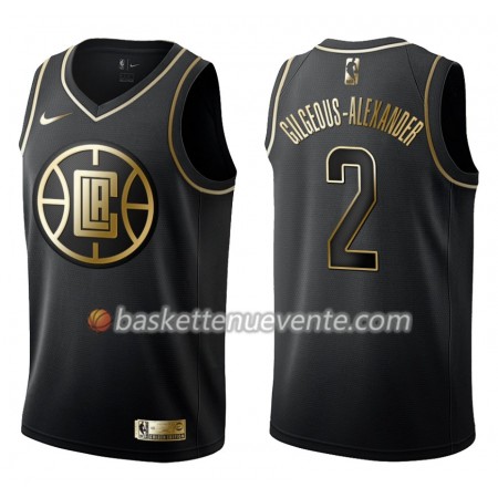 Maillot Basket Los Angeles Clippers Shai Gilgeous-Alexander 2 Nike Noir Gold Edition Swingman - Homme